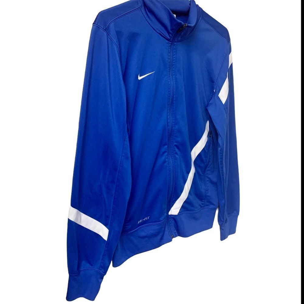 NIKE Blue & White Athletic Jacket With Dri-fit Size S/M NEW - Picture 5 of 16